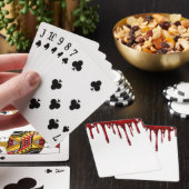 Jeu De Cartes Lèvres de sang tombées blanc (In Situ)