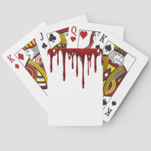 Jeu De Cartes Lèvres de sang tombées blanc