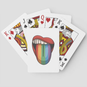 Jeu De Cartes Lèvres gay pride lgbt arc-en-ciel drapeau coloré