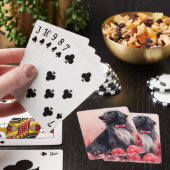 Jeu De Cartes Lévrier Afghan avec des Roses - Saint-Valentin (In Situ)