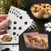 Jeu De Cartes Lévrier Afghan Sunset Désert Élégance (In Situ)