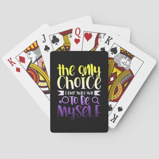 Jeu De Cartes LGBTQ Queer Nonbinary Androgynous Non Binary (dos)