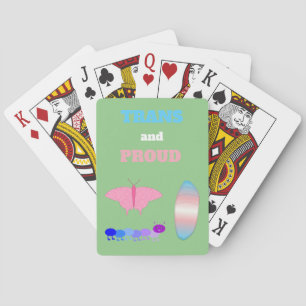 Jeu De Cartes LGBTQIA Fierté Transgenre Chenille en Papillon