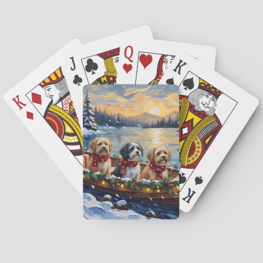 Jeu De Cartes Lhasa Apso Christmas Boat Holiday (dos)