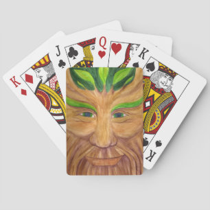 Jeu De Cartes L'Homme Vert Jouant Des Cartes