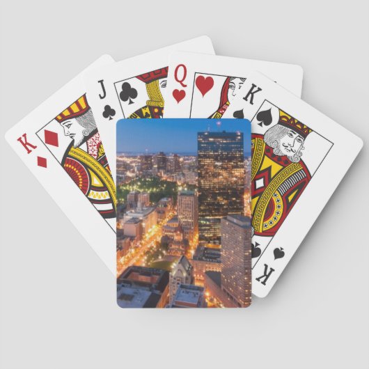 Jeu De Cartes L'horizon de Boston au crépuscule (dos)