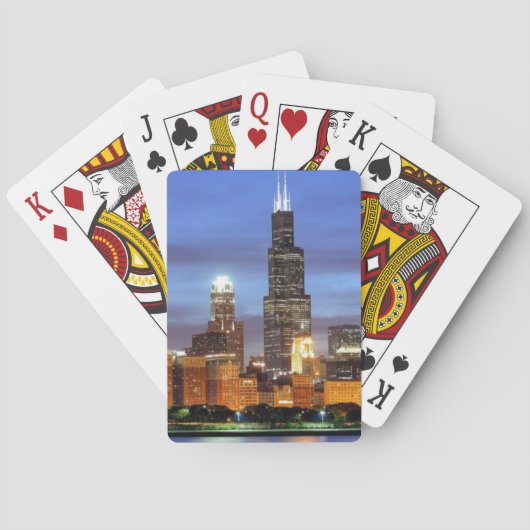 Jeu De Cartes L'horizon de Chicago du planétarium d'Adler (dos)
