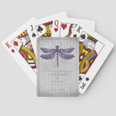Jeu De Cartes libellule à bijoux pourpre (dos)