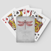 Jeu De Cartes libellule à bijoux rouges (dos)