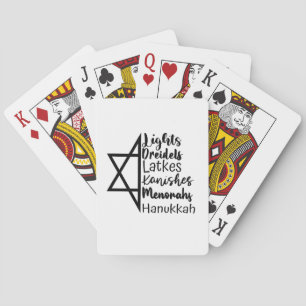 Jeu De Cartes Light Dreidel Latke Kanish Menorah Hanoukka
