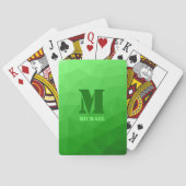 Jeu De Cartes Light green geometric mesh pattern Monogram (dos)