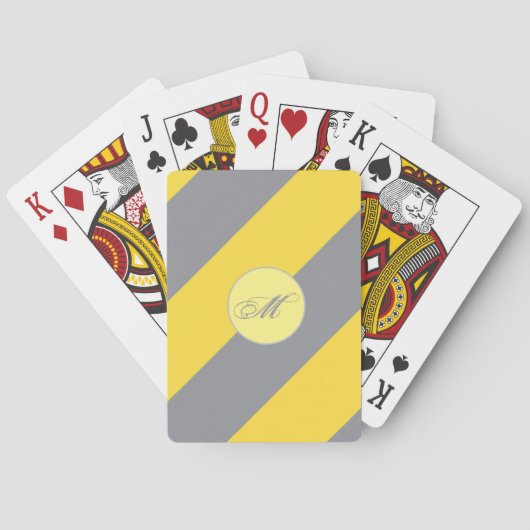 Jeu De Cartes Light Yellow and Soft Gray Customize (dos)