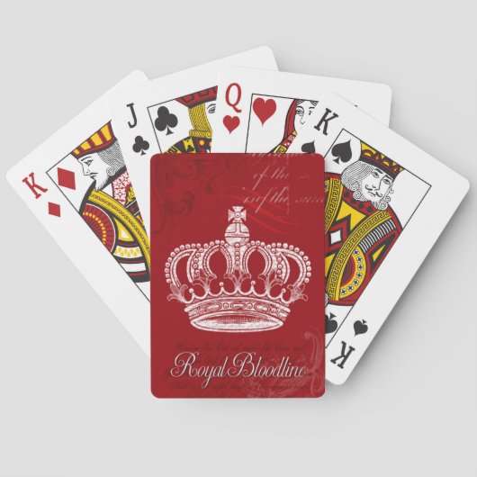 Jeu De Cartes Ligne de sang royale - Rouge (dos)