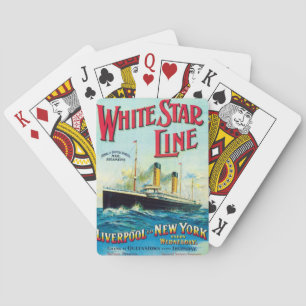 JEU DE CARTES LIGNE D'ÉTOILES BLANCHES OCEAN MAIL STEAMER