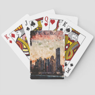 Jeu De Cartes Ligne Skyline élégante de Panama City City