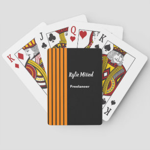Jeu De Cartes Lignes de bandes orange noir