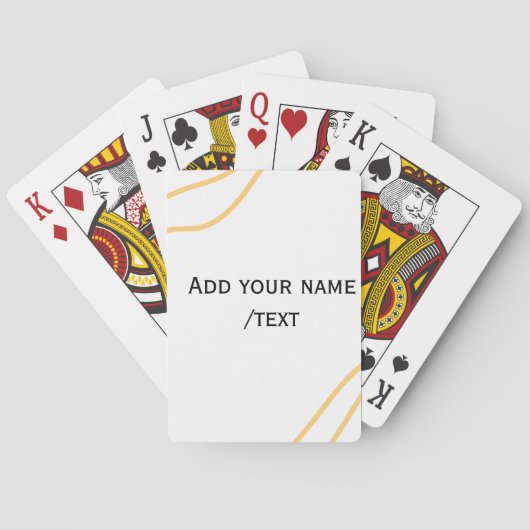 Jeu De Cartes lignes de texte de message de nom de bordure espag (dos)