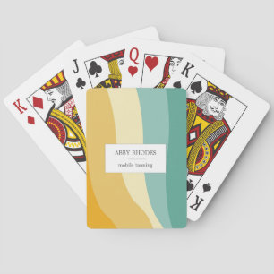 Jeu De Cartes Lignes de vagues colorées personnalisées