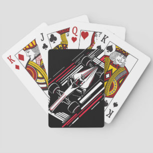 Jeu De Cartes Lignes de vitesse de voiture de course de formule