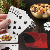 Jeu De Cartes Lignes modernes rouge et noir (In Situ)