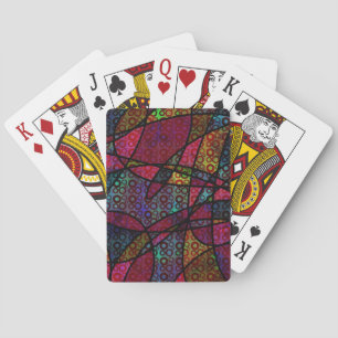 Jeu De Cartes Lignes noires audacieuses et textures abstraites m
