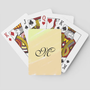 Jeu De Cartes lignes simples de peinture à l'eau jaune ajoutez v