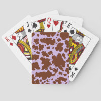 Lilac Purple moderne et peau Brown de vache Imprim