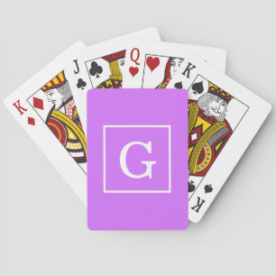 Jeu De Cartes Lilac Purple White Framed