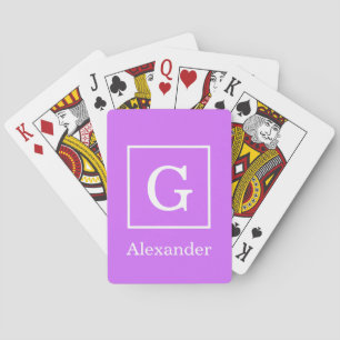 Jeu De Cartes Lilac Purple White Framed