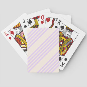 Jeu De Cartes Lilac violet et beige cinq bandes motif
