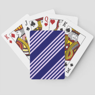 Jeu De Cartes Lilac violet et bleu marine cinq bandes motif