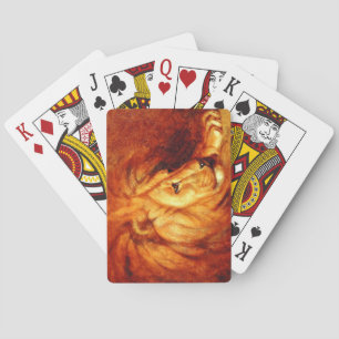 Jeu De Cartes Lion au repos (par Abbott Handerson Thayer)