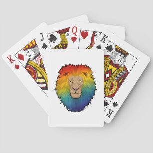 Jeu De Cartes Lion aux couleurs arc-en-ciel