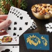 Jeu De Cartes Lion Avec Couronne - Style Or 1 (In Situ)