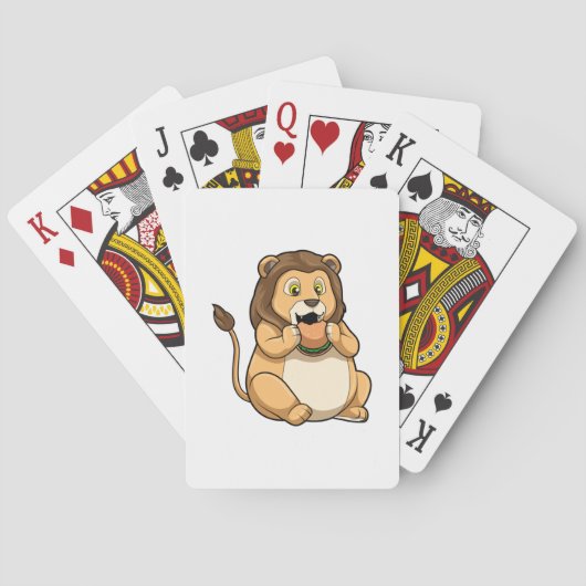 Jeu De Cartes Lion avec hamburger (dos)
