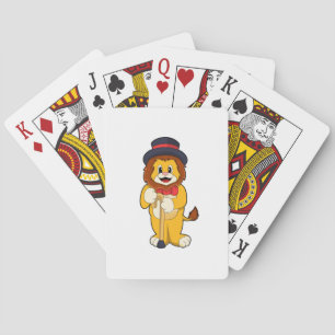 Jeu De Cartes Lion comme Gentleman avec Casquette