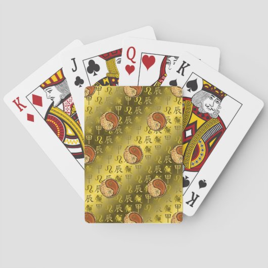Jeu De Cartes Lion & Dragon de Bois (dos)
