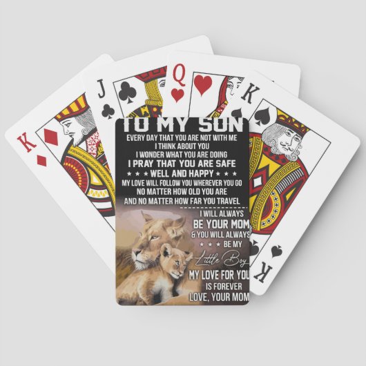 Jeu De Cartes Lion Lover À Mon Fils Lion (dos)