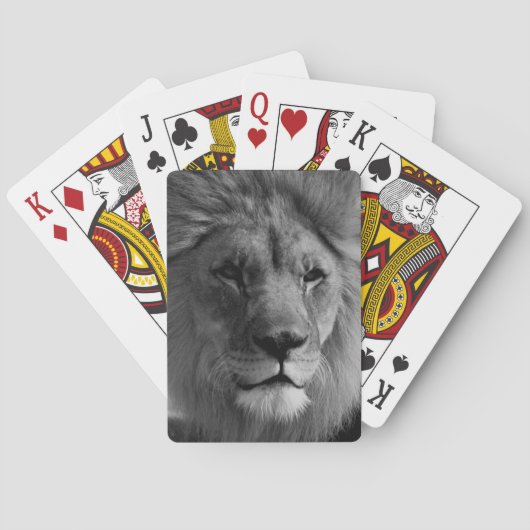 Jeu De Cartes Lion noir et blanc (dos)