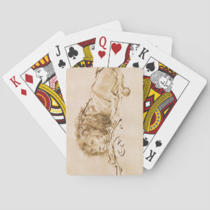 Jeu De Cartes Lion Resting (pen and ink on paper)