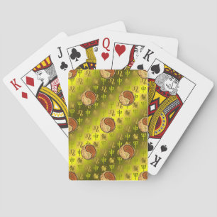 Jeu De Cartes Lion & Singe de Bois