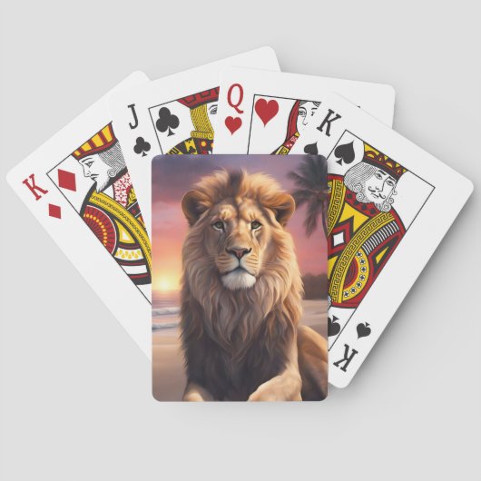 Jeu De Cartes Lion sur la plage (dos)