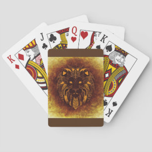 Jeu De Cartes lion tribal jouant aux cartes