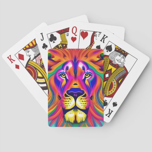 Jeu De Cartes lion visage jouer aux cartes (dos)