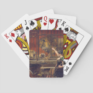 Jeu De Cartes Lionne Jealous Paul Friedrich Meyerheim peinture