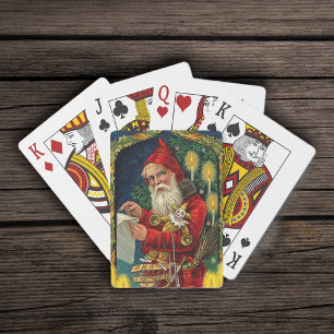 Jeu De Cartes Liste de vérification vintage du Père Noël