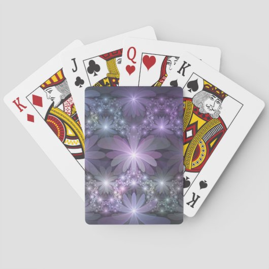 Jeu De Cartes Lit de fleurs tendance brillant art abstrait fract (dos)