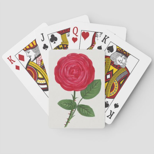 Jeu De Cartes Lithographie de rose antique, François-Frédéric Gr (dos)