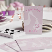 Jeu De Cartes Livraison de la cigogne Baby shower fille rose Jou