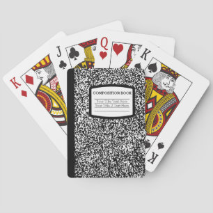 Jeu De Cartes Livre de composition personnalisé Noir/Blanc École